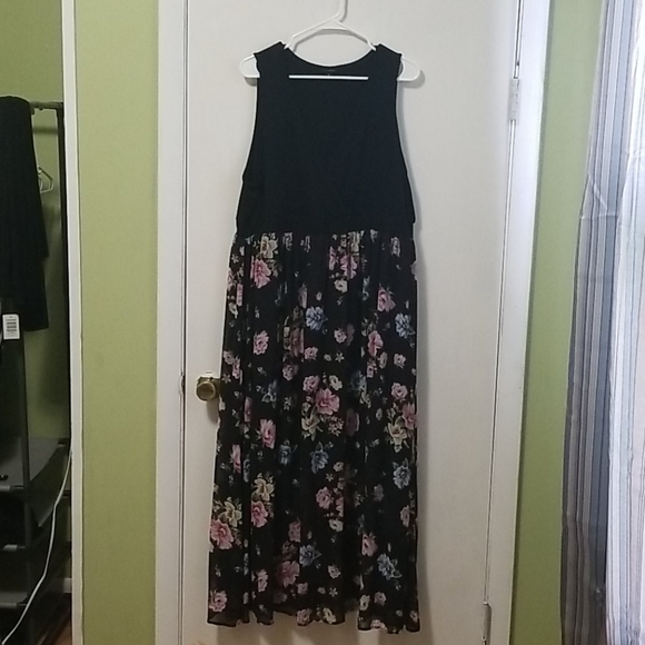 torrid black dress with flowers